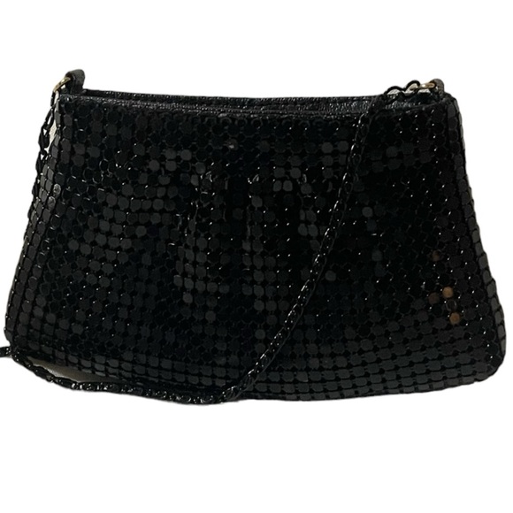 Y & S Handbags - Vintage Black Mesh Evening Bag with Chain Strap by Y & S